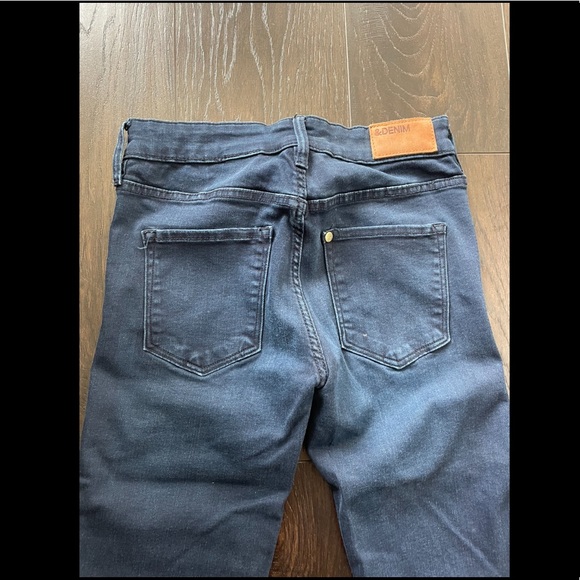 H&M Straight Leg Regular Waist Jeans, Blue - Picture 6 of 8